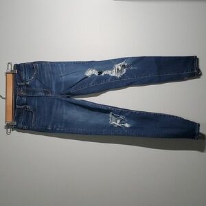American Eagle jeans women's size 0 short 0S blue hi-rise jegging Grunge